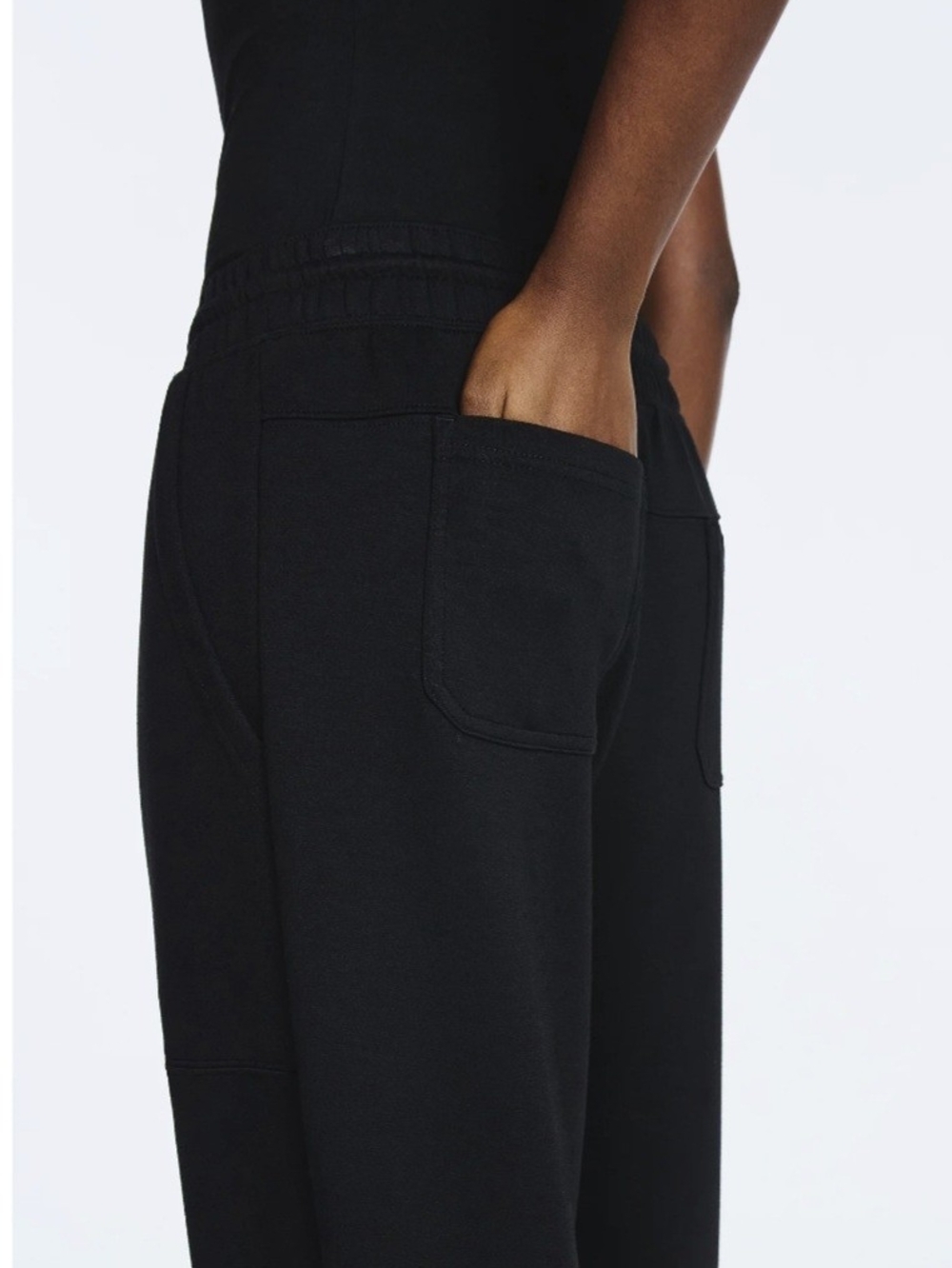 Black Drawstring Jogger Pants - Picture 4 of 11